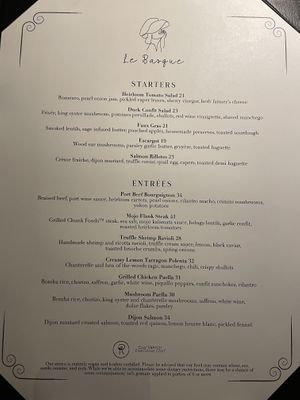   at Le Basque in New York City