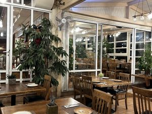 Nice outdoor seating   at Ariadne Restaurant and Pizzeria in Crete