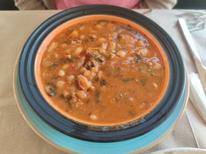 Bean soup at Archontariki Taberna in Kalampaka