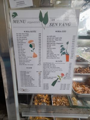 Drinks menu. All vegan at Sen Vang in Ho Chi Minh City