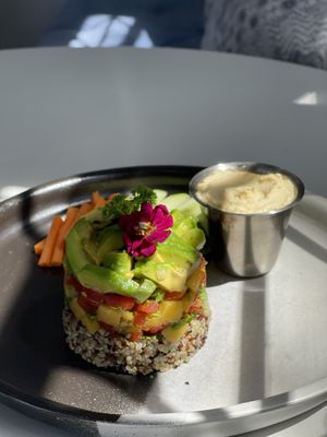 Timbale of quinoa & tropical salsa  at Unnamed Khao Lak in Khao Lak