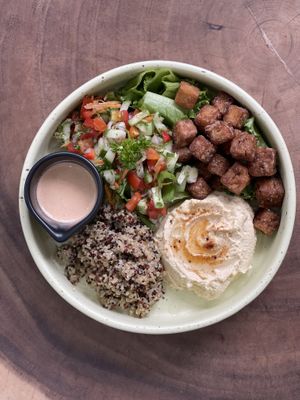Crispy balsamic tofu & quinoa bowls  at Unnamed Khao Lak in Khao Lak