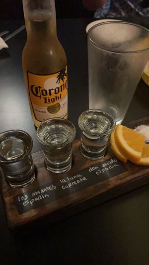 Mezcal flight  at El Mundo in Louisville