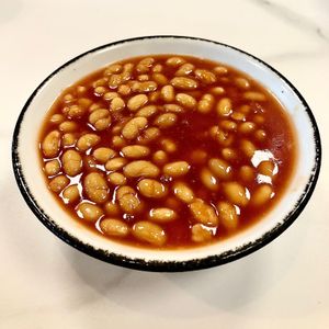 Baked beans  at Oui Sports Bar + Terrace in Dubai
