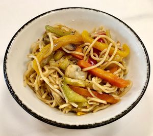 Vegetable noodles  at Oui Sports Bar + Terrace in Dubai