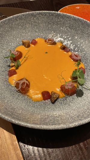 Tomato gazpacho  at Tapas Bar - Cap Vermell Grand Hotel in Mallorca