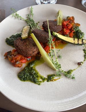 Falafel, vegetables and rice  at Pip-Margraff in St Vith
