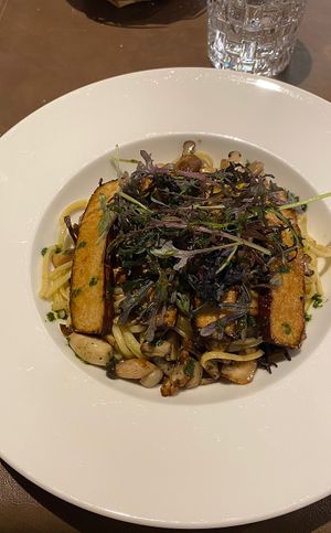 Pasta with smoked tofu and mushrooms  at Pip-Margraff in St Vith