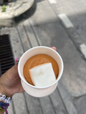 thai tea mochi pudding  at Skinnylicious - Emquartier in Bangkok