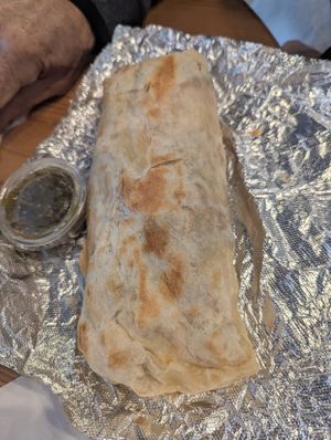 Vegan burrito at The Grind Cafe in Vallejo