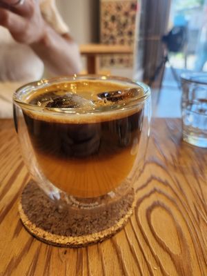 Orange juice coffee at VEGAN CAFE MALINKA in Kyoto