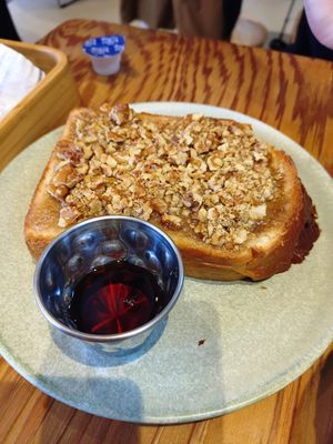 Walnut bread, was sweet enough on its own. Didn't actually need the maple syrup at VEGAN CAFE MALINKA in Kyoto