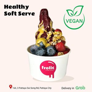 Vegan soft serve ice cream   at Frolic Frozen Delight in Pattaya