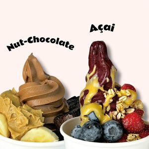 Açai and Nut-Chocolate Vegan Soft serve   at Frolic Frozen Delight in Pattaya