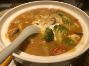 Veg soup   at Juezhengjing Vegetarian Restaurant Xishan Courtyard - 觉正净素食餐厅西山小院 in Kunming