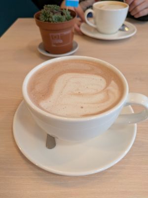 Choco chai (didn't love it) at Che Vegan Café in Madrid