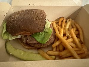 Hawaiian taro burger  at 'Umalu in Lahaina