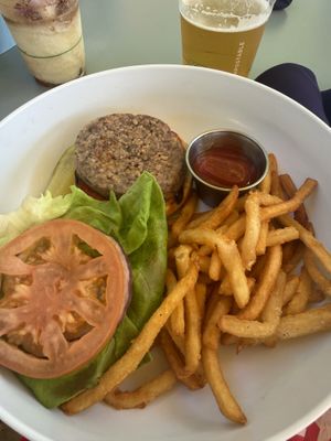 Taro burger  at 'Umalu in Lahaina