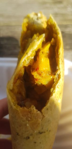 Curried Cauliflower pasty at Ormesby Hall Cafe in Middlesbrough