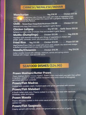 Menu at Indian Lotus - Restaurant and Takeaway in Kaiapoi