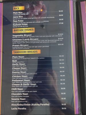 Menu at Indian Lotus - Restaurant and Takeaway in Kaiapoi