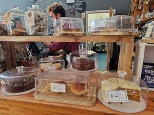Selection of cakes at Assembly Bar + Kitchen in Leeds