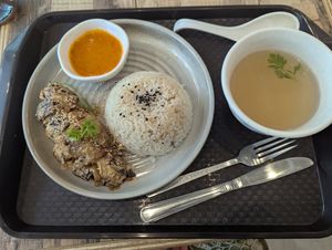 Soy chicken rice at Nature Cafe - SMU - 自然疏食 in Central Singapore