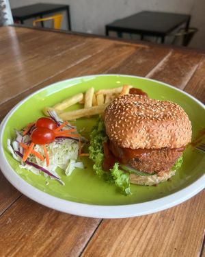 Tofu burger  at Image Cooker in Johor Bahru