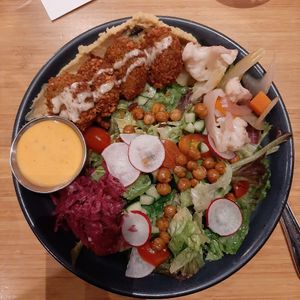 Falafel  bowel - not bad at The Pub at Brentwood Bay Resort in Victoria