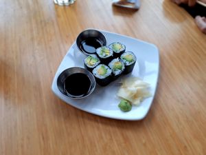 avocado maki at The Pub at Brentwood Bay Resort in Victoria