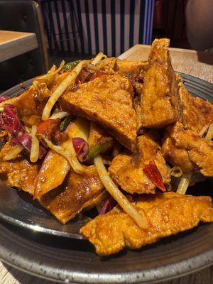Cumin tofu  at Spicy Moon - Chelsea in New York City