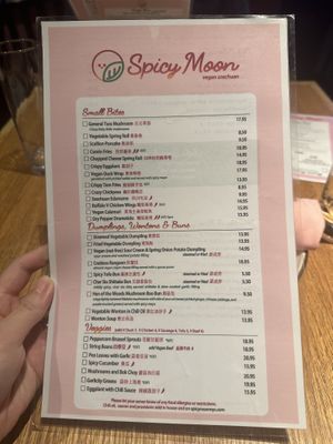 Menu  at Spicy Moon - Chelsea in New York City