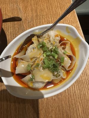 Wontons in chili oil   at Spicy Moon - Chelsea in New York City