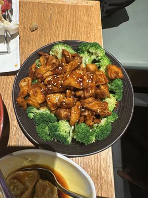 General tsos chicken  at Spicy Moon - Chelsea in New York City