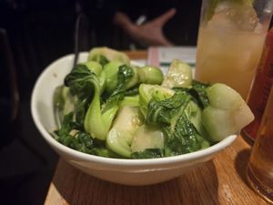 Garlicky greens at Spicy Moon - Chelsea in New York City
