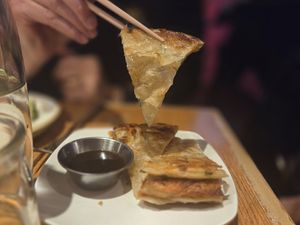 Scallion pancake at Spicy Moon - Chelsea in New York City