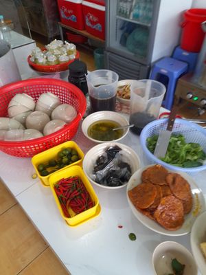 Selection of vegan foods at Don Gian Chay in Ho Chi Minh City