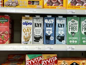 Oat milks   at Kirkmichael Community Shop and Cafe in Maybole