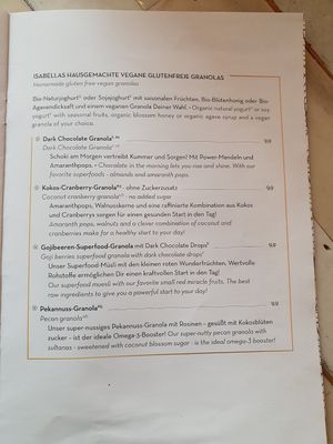Menu at Isabella Glutenfreie Pâtisserie - Alter Wall in Hamburg