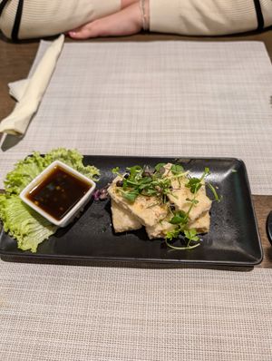 Vorspeise: gebackener Tofu at Chinarestaurant zum Goldenen Panda in Baden