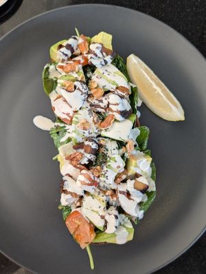Veggie toast with sesame dressing at Option Coffee Bar in Udon Thani
