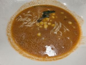 Tomato ramen at Isogami Gyoza Bar Tomako in Kobe