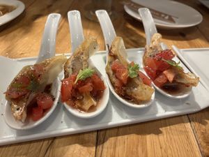 Tomato gyozas  at Isogami Gyoza Bar Tomako in Kobe