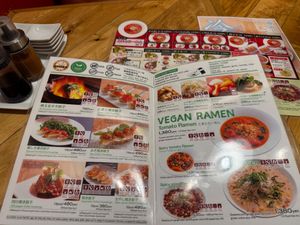 The vegan menu is prepared separately from the non vegan food.  at Isogami Gyoza Bar Tomako in Kobe