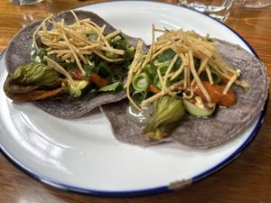 Zucchini tacos   at Bodriggy Brewing Company in Abbotsford