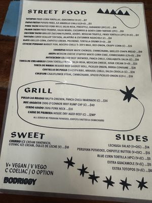 Menu  at Bodriggy Brewing Company in Abbotsford