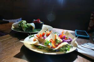 Won Tons at Salud Live Kitchen and Juice Bar in Bend