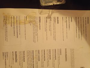 Menu at Boteco Burger in Sao Pedro Do Sul