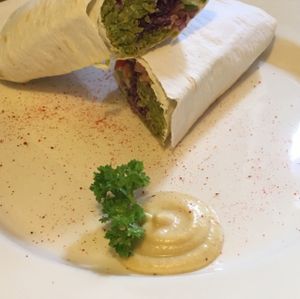 Falafel wrap at Cafe Ukrop II in St Petersburg