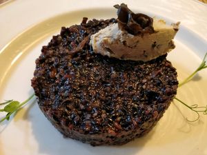 vegan risotto  at Cafe Ukrop II in St Petersburg